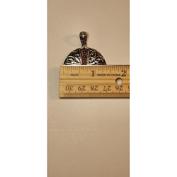 Jerusalem Cross Pendant Silver/Bronze Tone Vintage Cicular Medal Religious - Picture 7 of 9